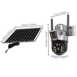 ⁦هايفيجين كاميرا مراقبة شمسية ذكية 5MP رؤية ليلية صوت ثنائي وتغطية 360 Hivision HV-PA6 Solar Camera Outdoor Color⁩ - الصورة ⁦2⁩