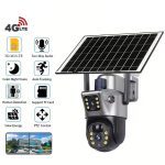 هايفيجين كاميرا مراقبة شمسية ذكية 5MP رؤية ليلية صوت ثنائي وتغطية 360 Hivision HV-PA6 Solar Camera Outdoor Color