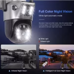 ⁦هايفيجين كاميرا مراقبة شمسية ذكية 5MP رؤية ليلية صوت ثنائي وتغطية 360 Hivision HV-PA6 Solar Camera Outdoor Color⁩ - الصورة ⁦7⁩