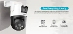 ⁦6MP Indoor Fixed-focal Wi-Fi Pan & Tilt Network Camera , كاميرا داهوا خارجية بعدستين ثابتة ومتحركة بدقة 6MP واي فاي Wi-Fi مع كشف الأشخاص والمركبات مع تتبع ذكي DH-Y3D-3F⁩ - الصورة ⁦3⁩