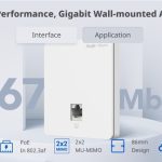 نقطة وصول روجي تصميم جداري مدمج وإدارة سحابية ACCESS POINT RUIJIE/REYEE RG-RAP1200(F) Wi-Fi 5 AC1300