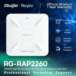 روجي مقوي شبكة سقفي  واي فاي 6 سرعة 3000 Reyee RG-RAP2260 AX3000 Wi-Fi 6 3000Mbps Ceiling Access Point